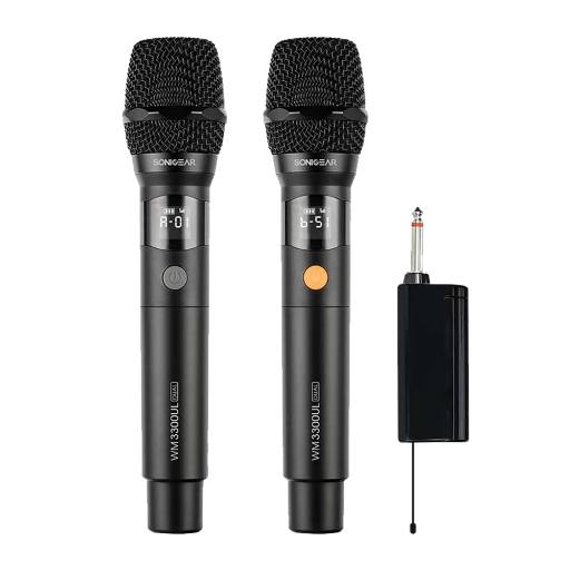 [27822] SonicGear Microphone Wireless 2xHandsets WM 3000UL DUAL Obsidian