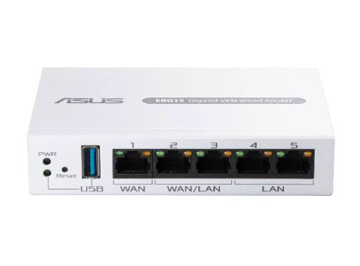 ASUS Router Wired 5-Ports Gigabit VPN Load Balancing Up to 3x WAN VLAN Firewall AiProtection Pro EBG15