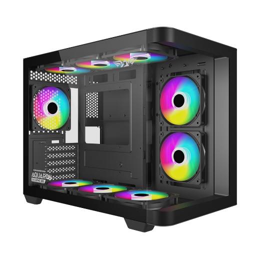[27766] Armaggeddon Gaming Case M-ATX AQUARON X-CURVE 285 Black