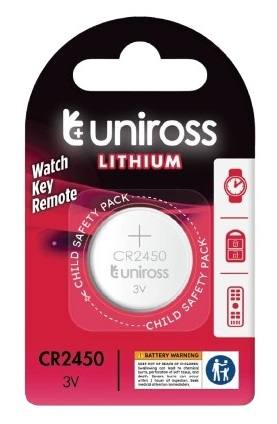 [27751] Uniross Lithium-Button Cell CR2450 Battery (1pc)