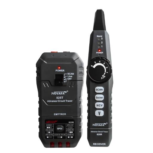 Noyafa Circuit Tracer & Breaker Finder with GFCI Tester, RJ45 Tracing, NCV & Adjustable Sensitivity NF-825TMR