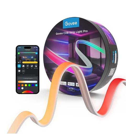 [27477] Govee LED Light Strip COB Smart WiFi & BT w/Neon Coating 3m H61E5