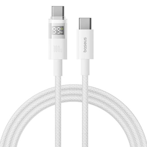 [27470] Baseus Cable USB-C to USB-C Display 2 Series Braided 100W 1.0m White