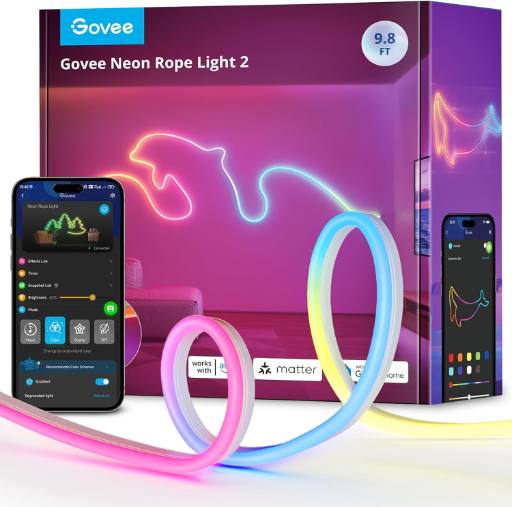 [27172] Govee Gaming Wall Neon Rope Light 2 3m (Matter) H61D3