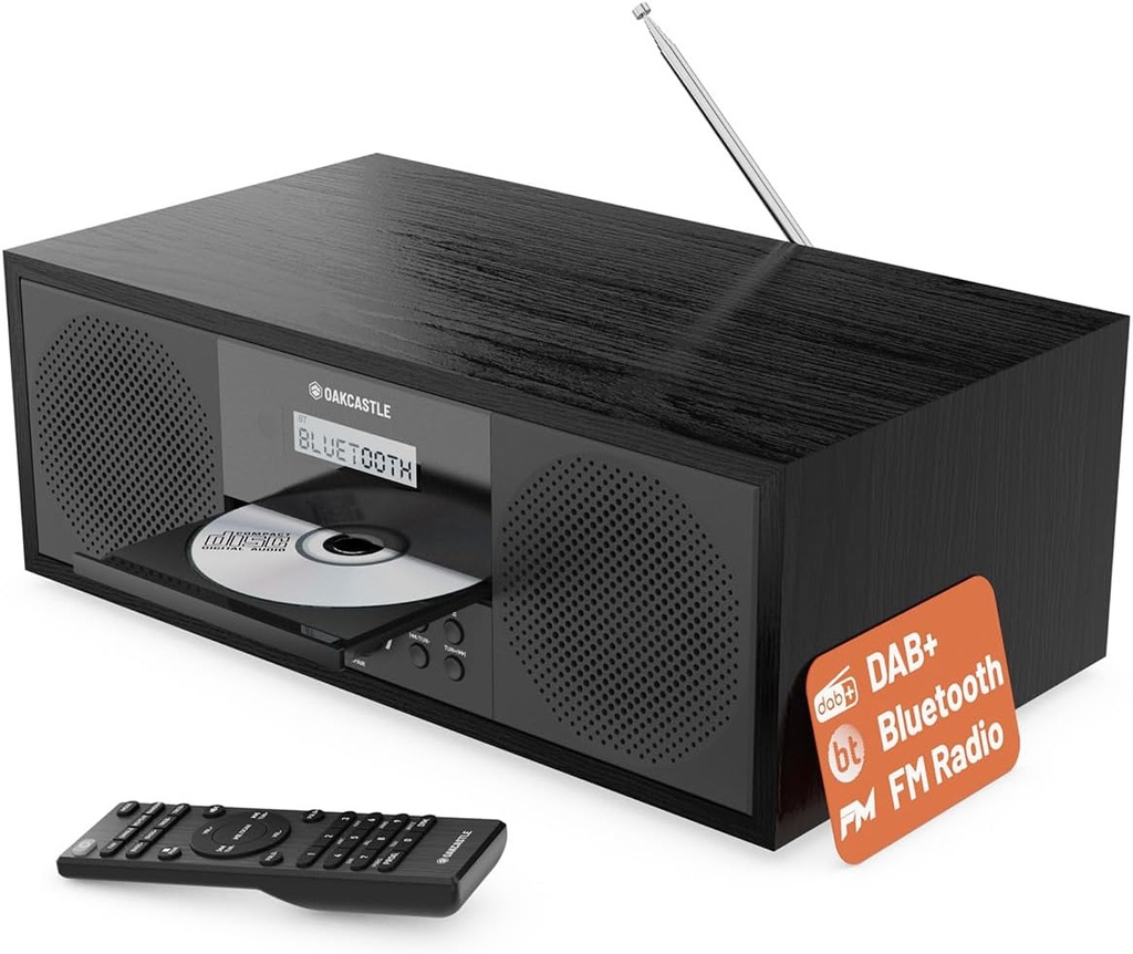 Oakcastle DAB500 Mini HiFi System with Bluetooth, CD-Player, USB & FM Radio