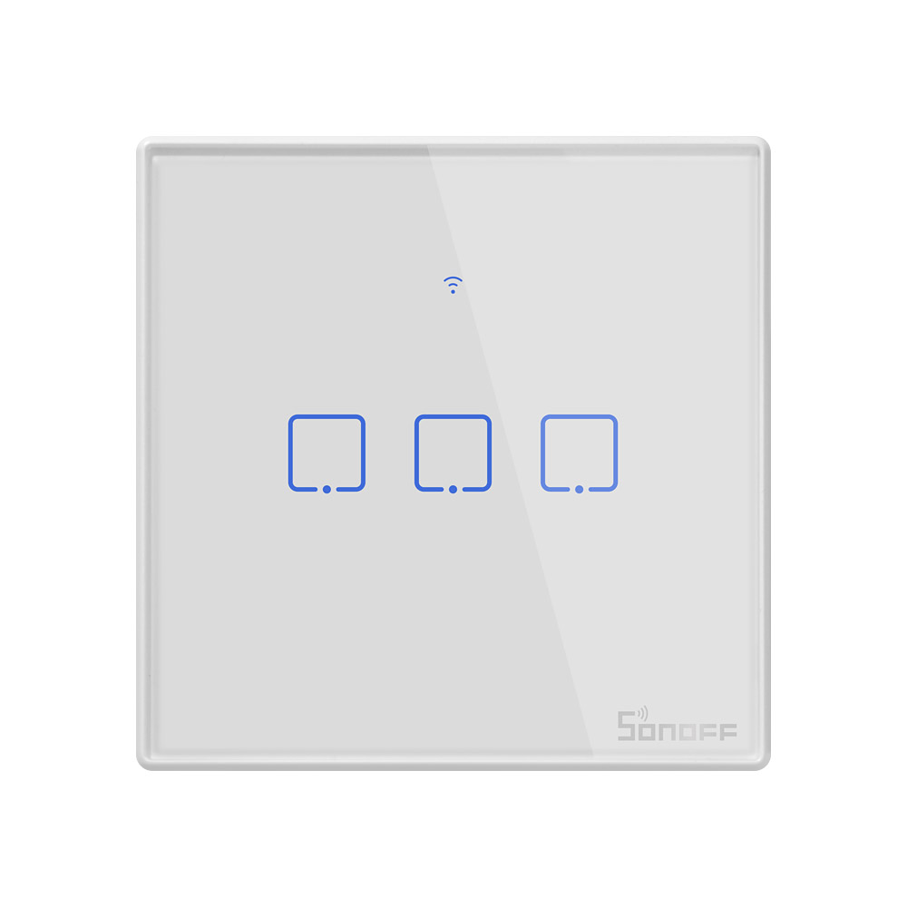 [26937] Sonoff T2EU3C-TX WiFi Smart Wall Touch Switch 3-Button White