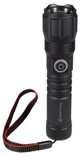 [26820] Mercury Rechargeable LED Torch with Window Breaker & SOS Function 410.307UK