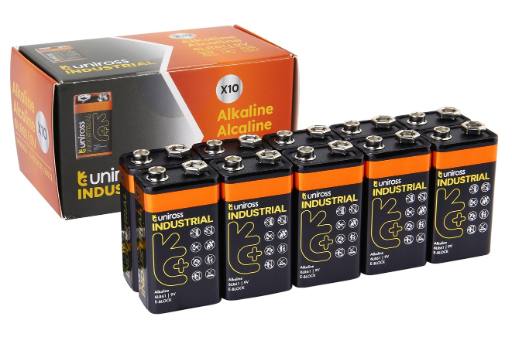 Uniross Alkaline 9V Industrial (Box of 10pcs)