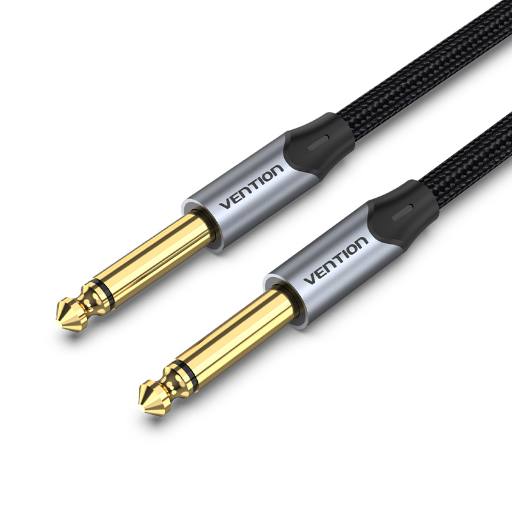 Vention AUDIO 6.3mm M-M Braided Cable Aluminium 10.0m BASHL