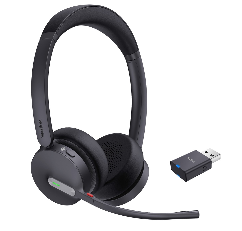 Yealink Headset Wireless Dual-Mode DECT/Bluetooth 3-Mic NC with DECT Dongle WH64 Hybrid Dual Teams