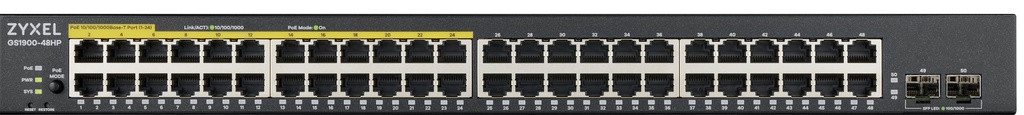 [26599] Zyxel Switch PoE Gigabit Managed 48 Ports 24PoE + 24RJ45 +2SFP 170W GS190048HPV2