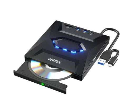 Unitek Optical External Drive & 5in1 USB Hub T1037A
