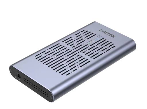 [26510] Unitek SolidForce 2-Bay NVMe 20Gbps Aluminium Enclosure with Offline Clone Function S1206A