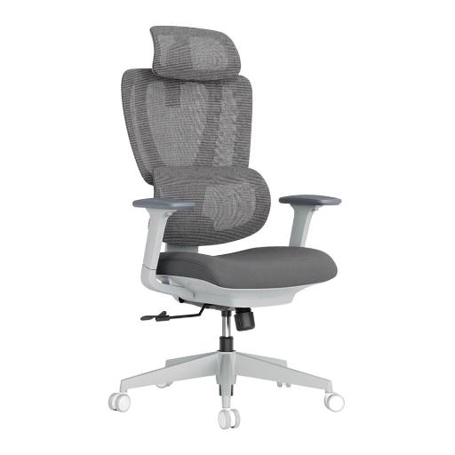 [30277] Lumivida Office Chair Ergonomic Mesh Lumbar Support Adjustable Seat/Armrest CH10-26 Grey