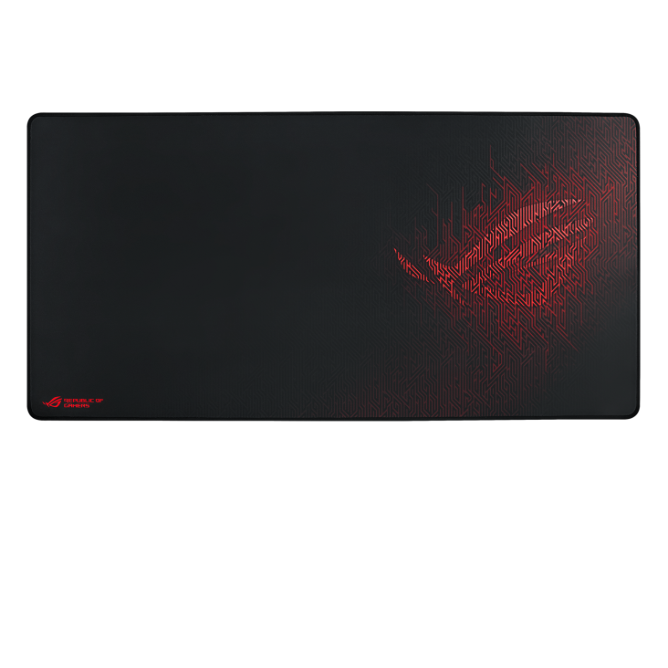 [26365] ASUS Gaming Mouse Pad ROG Sheath XL 900x440x3mm Smooth Gliding Fabric Anti-Fray Stitched Edges Non-Slip Red Rubber Base