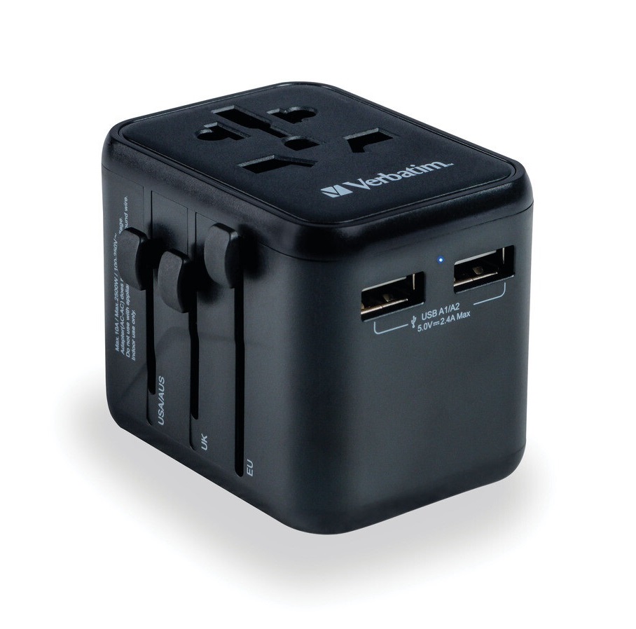 [26342] Verbatim UTA-01 Travel Charger & Adaptor World to World 12W