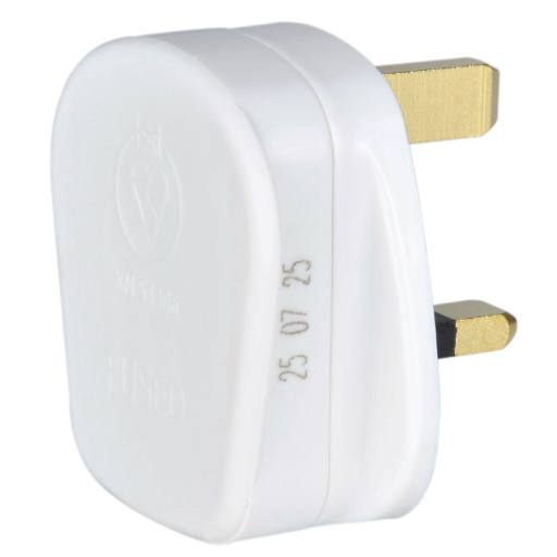 [30265] Mercury POWER Mains Plug UK 13A Fuse White 429.801UK