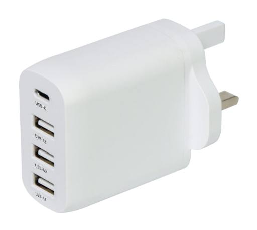 [30262] Mercury POWER Wall Charger 35W 3xUSBA 1xUSBC White 421.724UK