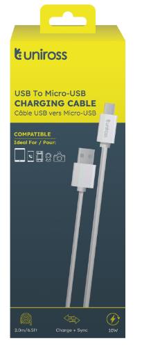 [26249] Uniross Cable USB-A to Micro USB Cable 2.0m UCA001