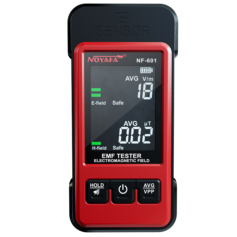 [26241] Noyafa Electromagnetic Radiation Detector with Electric & Magnetic Field Detection, Real-Time Monitoring, Audio-Visual Alarm & Data Lock NF-601