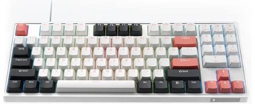 Thunderobot KG3089 White Mechanical Gaming Keyboard 89 Red Switch Keys