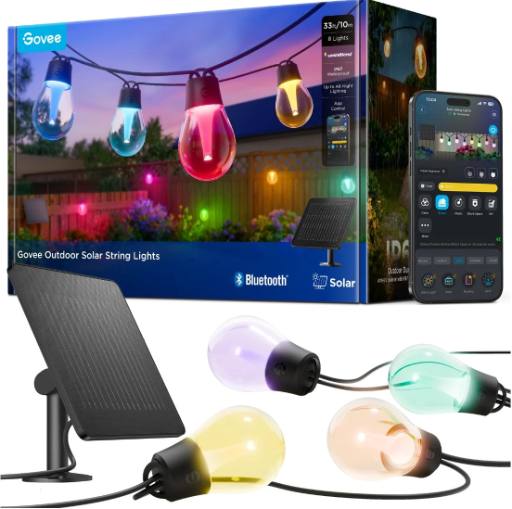 [30253] Govee Outdoor Smart RGBICW With Solar Charge 10m (Solar String Lights)