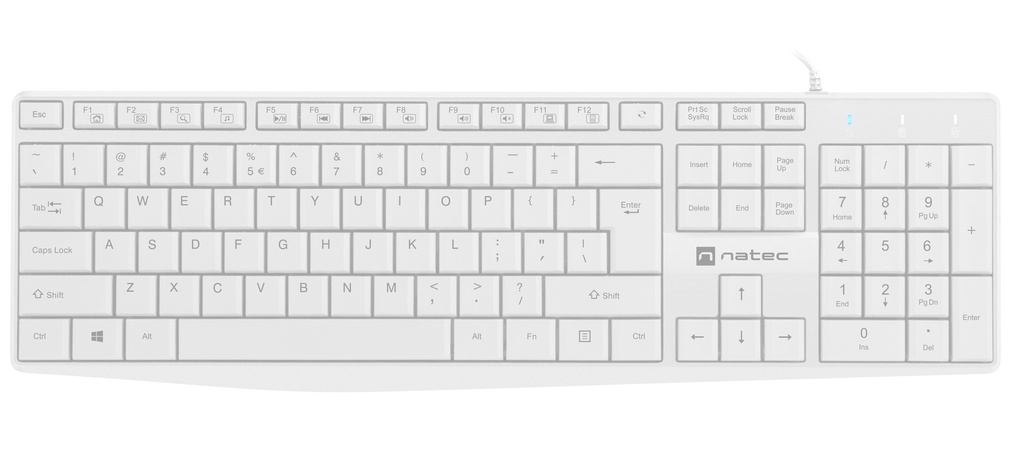 [26083] Natec NAUTILUS Wired Keyboard White
