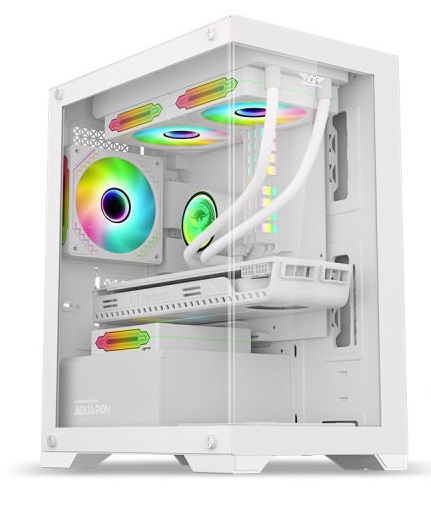 [26063] Armaggeddon Aquaron Micro ATX Gaming Case White