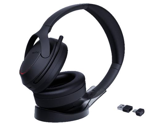 [30235] Yealink Headset Wireless Bluetooth AI NC Adaptive ANC Retractable Mic Boom Foldable Design with Charging Stand BH78 Teams