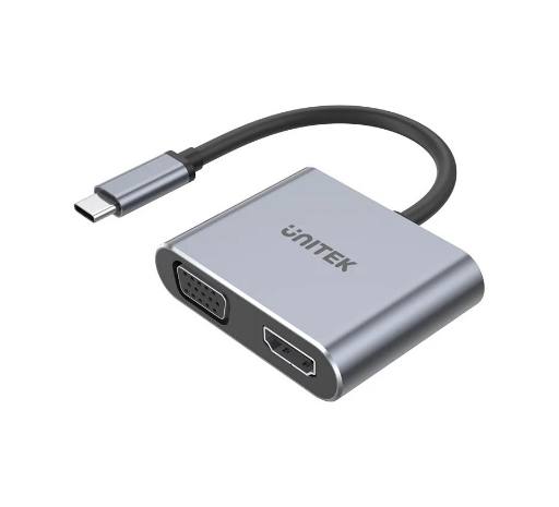[30193] Unitek Converter USB-C to HDMI 4K60Hz + VGA with MST V1126A