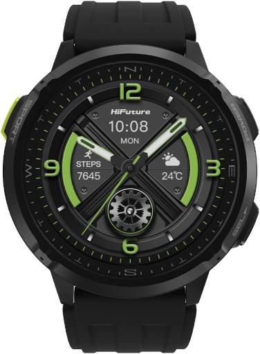 [30155] HiFuture MIX 3 Black Sport SmartWatch with AMOLED Always-On Display, Compass, 3 ATM