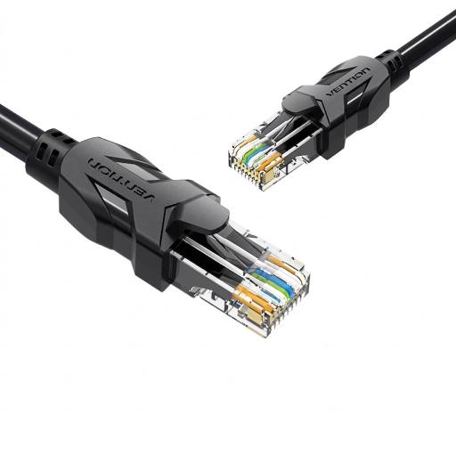 Vention NETWORK Cable CAT6 UTP Crystal Head 5.0m Black IBBBJ