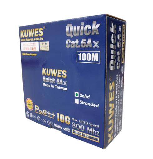 Kuwes CAT6A UTP Pure Copper Indoor 100m Grey