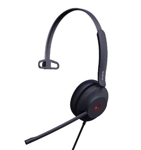 Yealink Headset Wired USB Dual-Mic Noise Cancelling USB-A UH37 Mono Teams