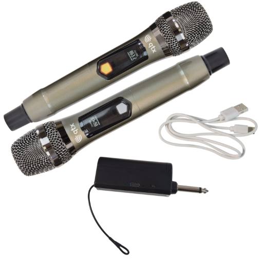 [25843] QTX J-MIC Dual UHF Handheld Wireless Microphones 171.824UK