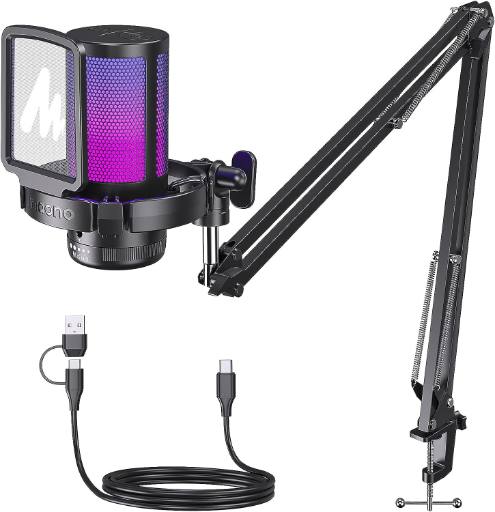 [25803] Maono DGM20S USB Condenser Microphone with Boom Arm