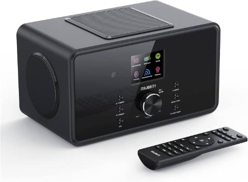 [25722] Majority BARD 2.1 Mini HiFi 100W with 2 x 4inch Speakers and 5inch Sub FM Radio, USB, Internet Radio, Bluetooth & Alarm