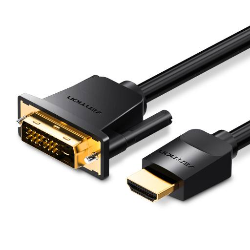 [30110] Vention HDMI Cable to DVI 24+1 BiDirection 1.0m ABFBF