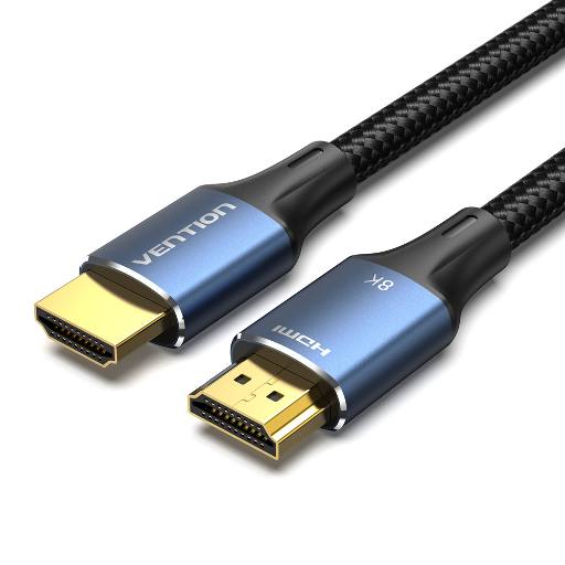 [30109] Vention HDMI Cable 2.1 8K60Hz Braided 2.0m Aluminium Blue ALGLH