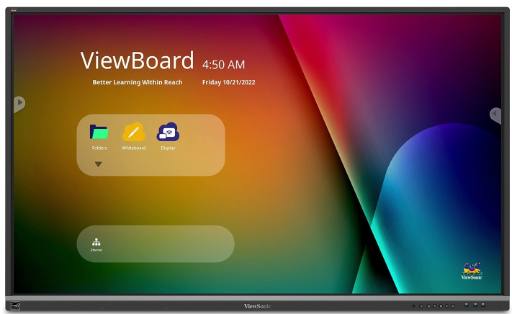 ViewSonic ViewBoard Interactive Display Whiteboard 86" 4K Android 40-Point Touch 2.1 Speakers USB-C IFP8650-5F