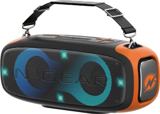 [25008] N-Gear LETS GO PARTY BLAZOOKA 830 Portable Speaker with 1x Wireless Mic RGB Lights BT & USB