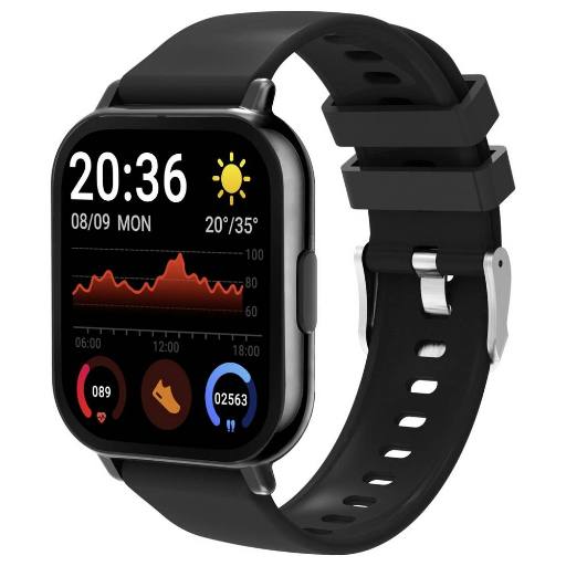 Denver Smartwatch with Call Function, Blood Pressure, SWC-176B Black