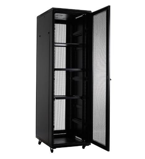 NETPRO 19'' Floor Cabinet 37U 100cm NP-C37U100P Perf.Doors (Not Assembled)