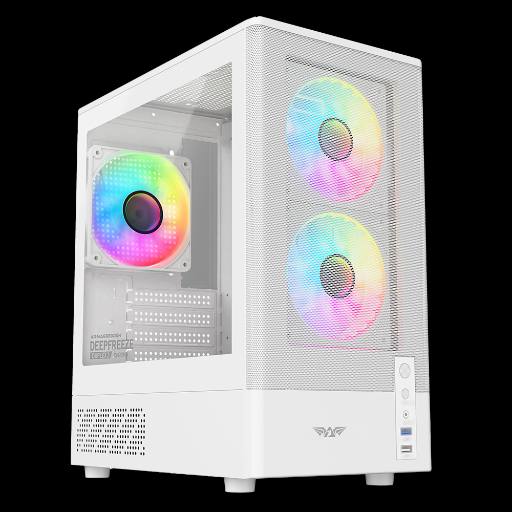 [30044] Armaggeddon Gaming Case M-ATX DEEPFREEZE DUPLEX 2 CHROMA White (3x Chroma Fans)