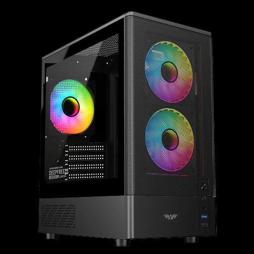Armaggeddon Gaming Case M-ATX DEEPFREEZE DUPLEX 2 CHROMA Black (3x Chroma Fans)