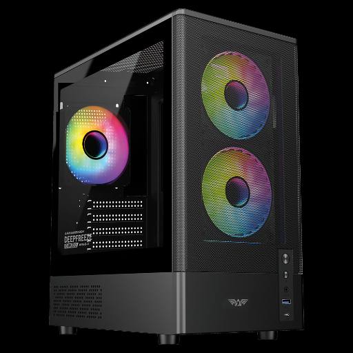 Armaggeddon Gaming Case M-ATX DEEPFREEZE DUPLEX 2 Black 3x ARGB Fans