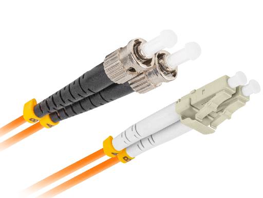 Lanberg Fiber Patch Cord ST/UPC-LC/UPC MM 50/125 Duplex OM2 LSZH 1.0m
