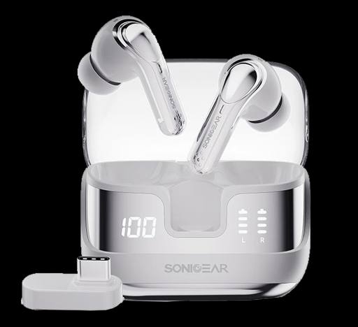 SonicGear Earphones Bluetooth & USB-C Dongle for PC EarPump XP2 Platinum