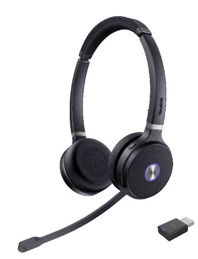 Yealink Headset Wireless DECT with Dongle WH62 Dual Portable Teams 150m