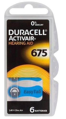 [23522] Duracell ActivAir675 PR44 Hearing Aid Batteries 6pcs